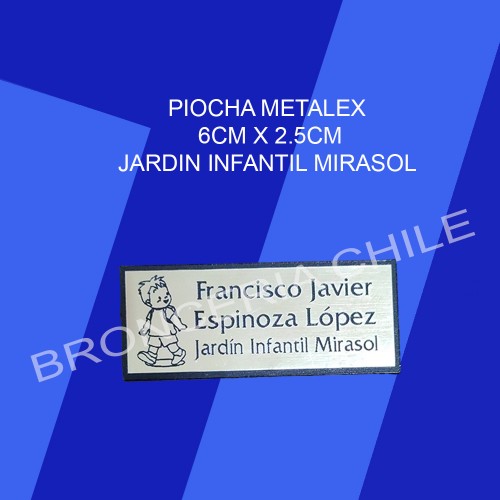 PIOCHA METALEX  6CM X 2.5CM JARDIN INFANTIL MIRASOL