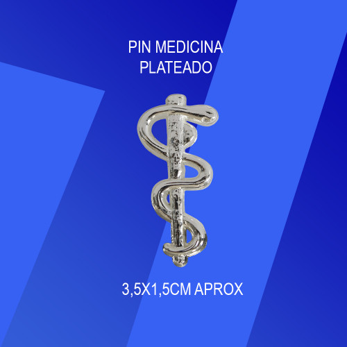 PIN MEDICINA PLATEADO